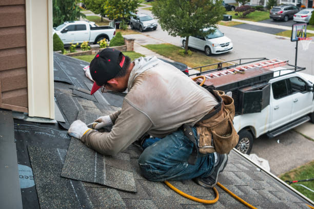Professional Flat Roof Repair technician working in Nedrow, NY